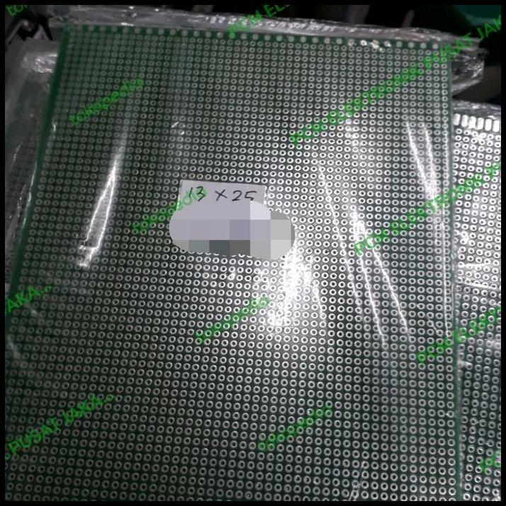 TERMURAH PCB BOLONG LUBANG TITIK DOUBLE LAYER HIJAU 13X25 CM 25CM TERBESAR