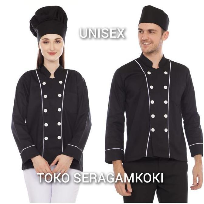 Baju Koki Baju Chef list putih