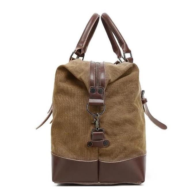 Tas Travel Pria Kulit Kanvas Asli Tas Koper Jinjing Tas Ransel Pria