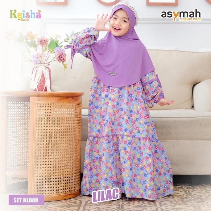 Pakaian Muslim anak wanita Gamis Terbaru Keisha Series Warna Lilac