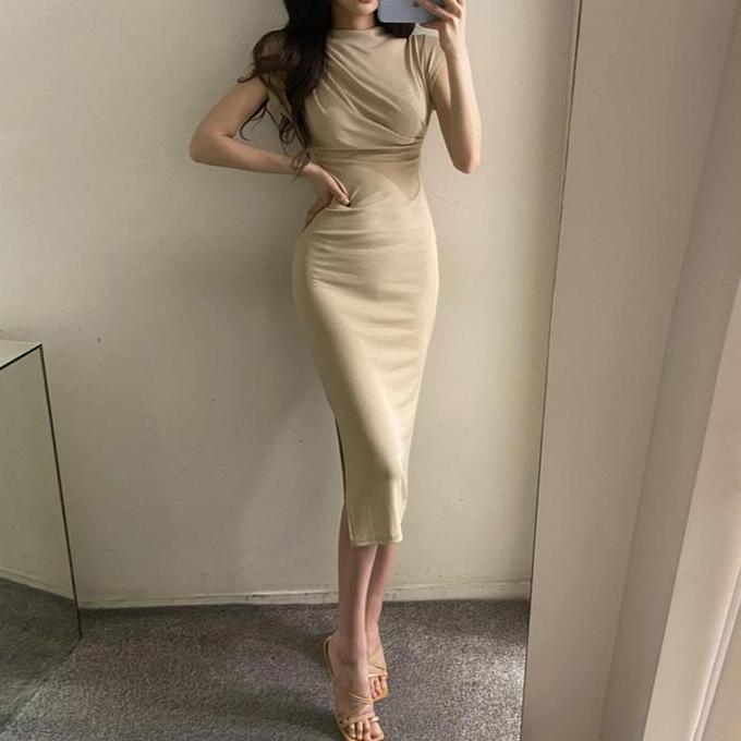 Xyxy- Cohan Dr255 Dress Wanita Dress Korea 2023  Arrival Fashion Improved Mini Dress Inner Dress  Wa