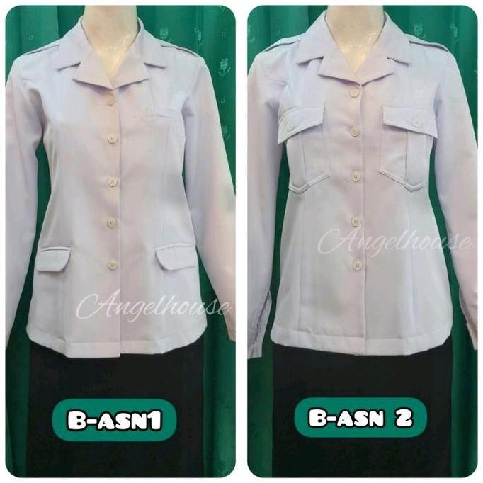 PREMIUM Seragam BAJU PDH PUTIH PPPK / ASN P3K/ ASN / PNS /GURU/DINKES PUTIH WANITA