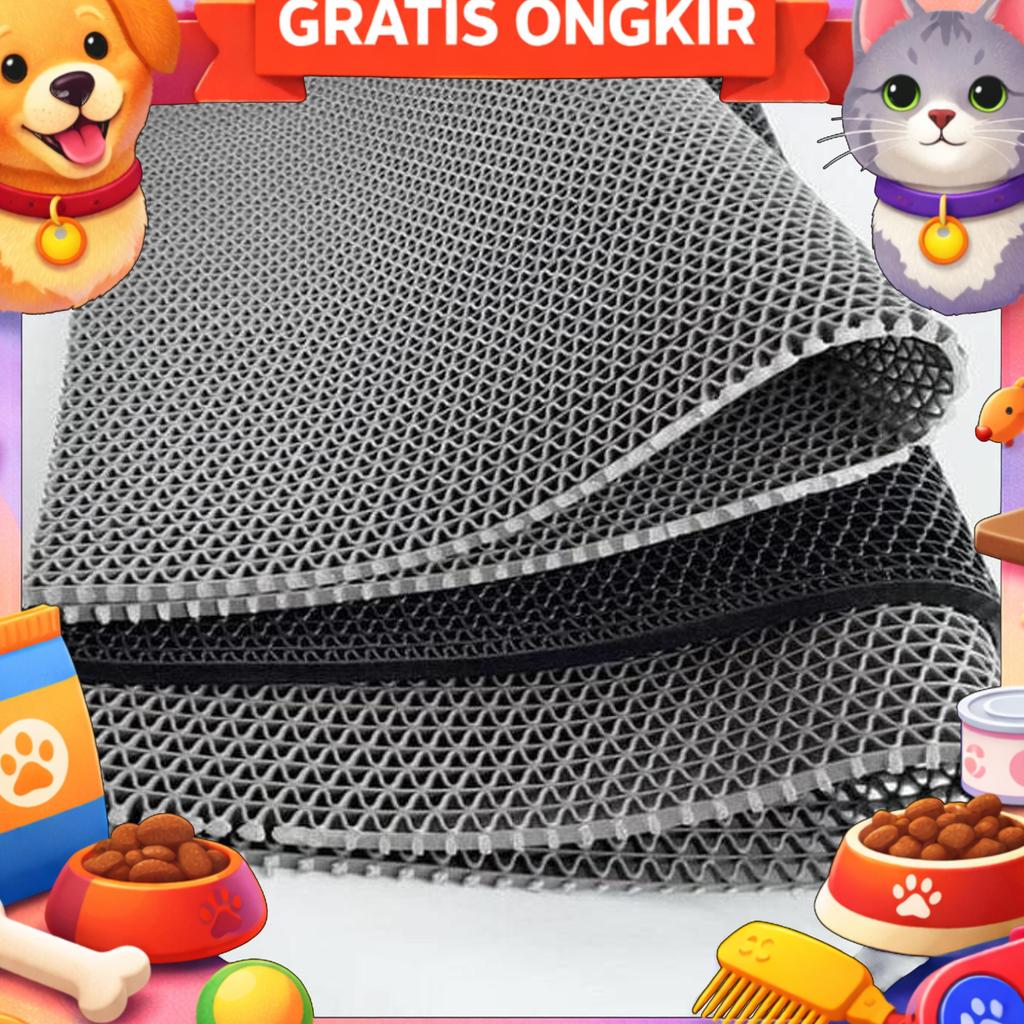 Alas Kandang Karet Tatakan Kotoran Hewan Sugar Glider Kucing Musang