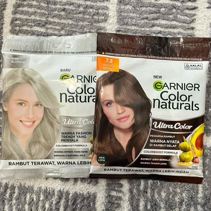 Letssist- Paket Pewarna Rambut Garnier - Ash Blonde + Golden Brown