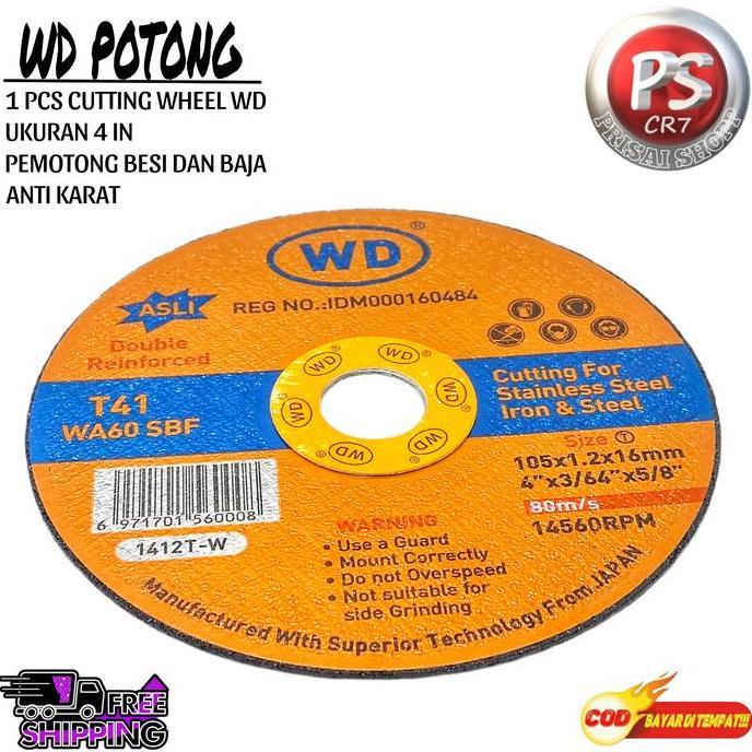 Dayhpy- Wd Potong 1Kotak Isi 20Pcs Cautting Wheel Kating Potong Besi,Baja,Fiber,Plastik,Steinles Ste