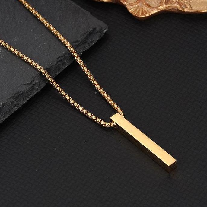 Cod,Bisa- Kalung Titanium Asli Pria Wanita Liontin Beam Couple Chemistry Tersayang Anti Karat