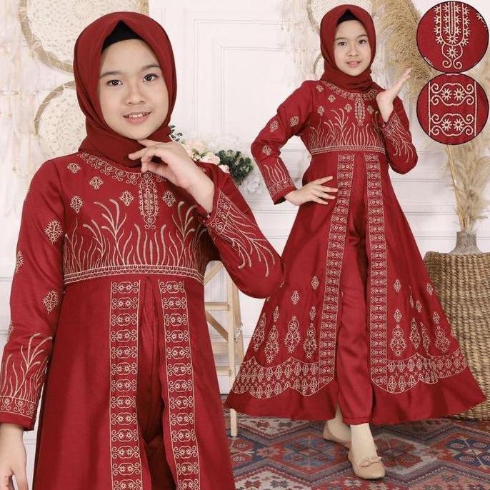 CUCI GUDANG Baju Lebaran Anak Perempuan ( NO HIJAB ) Baju India Syari Anak Perempuan Muslim Dress Pe