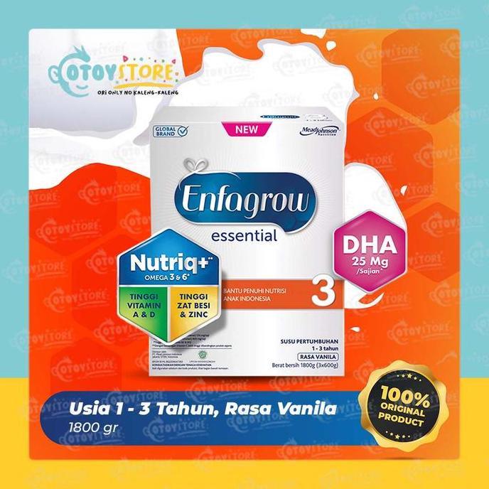 Cod,Bisa- Enfagrow Essential 3 1800 Gram / Susu Formula Enfagrow