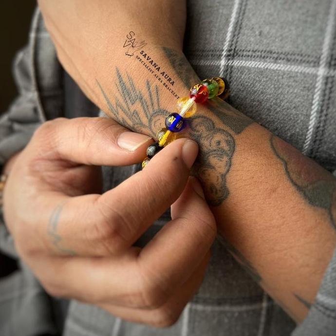 Cod,Bisa- Gelang Seven Cakra Dari Gabungan 7 Jenis Kristal Cakra