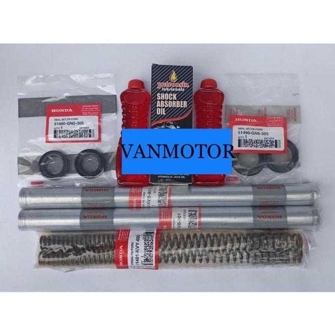 Thebest- PAKET AS SHOCK SOK DEPAN SET PER SHOCK BEAT KARBU VARIO 110 CARBU BEAT