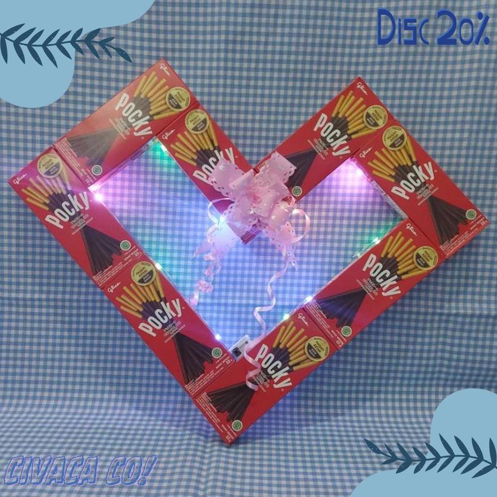 Pocky Love , Coklat Love Hampers Coklat , Snack Box , Coklat Valentine , Coklat Box , Parsel Coklat 