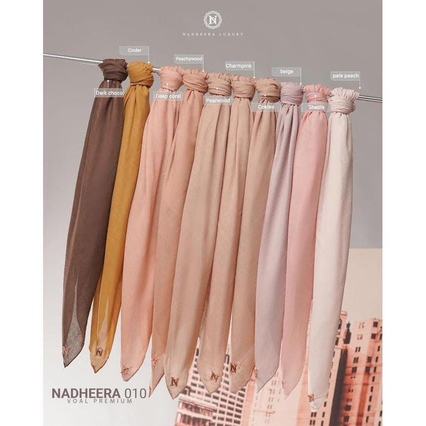 Newrilis- Voal Premium N010 Nadheera Luxury Kerudung Segi Empat Polos Voal Hq Jilbab N10 Hijab Nadhe