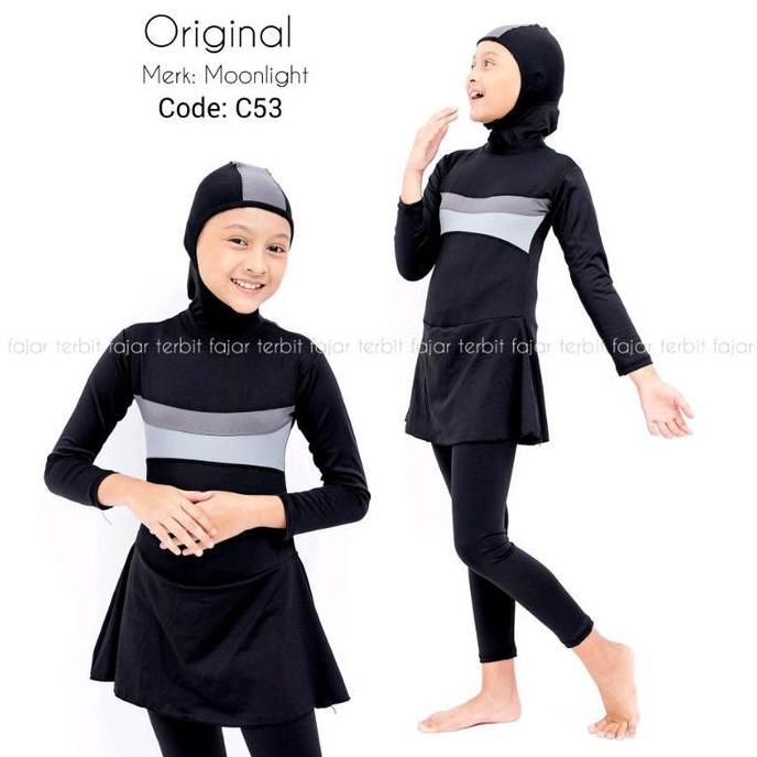 baju renang anak perempuan muslim/baju renang anak cewek muslimah/swimsuit anak Wanita Panjang/pakai
