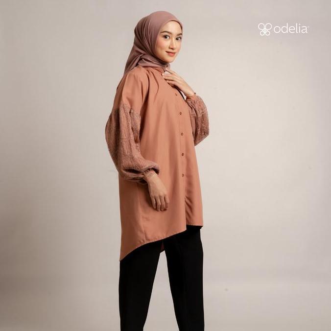Odelia - Havva tunik | lengan Lace brukat | Tunik Kondangan (TERBAIK) (TERBARU) (TERMURAH)