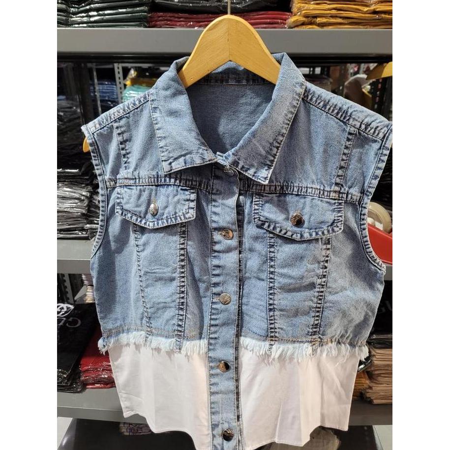 Fwbgy- 973 - Rompi Jeans Wanita/Rompi Wanita/Blazer Jeans Wanita Atasan Crop