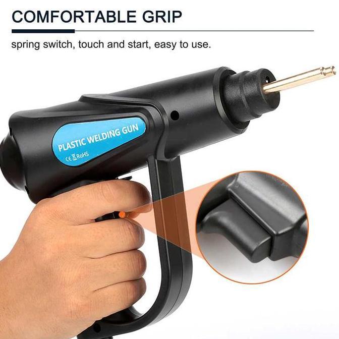 Weldeflow- Las Plastik Temperature Plastic Welding Solder Plastik Las Bemper Mobil Alat Solder Plast