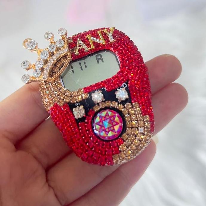 Youai- Mm- Tasbih Digital Swarosvkii Jam Lingkar Motif Mix 2 Warna Dengan Pengaturan Jam Dan Kunci -