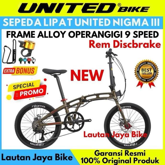Ready Sepeda Lipat 20 Folding Bike United Nigma III Terbaru