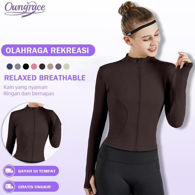 Grade Ori Owngrace-Jaket Olahraga Wanita Lengan Panjang Untuk  Jaket Lengan  Olahraga Yoga Wanita Up