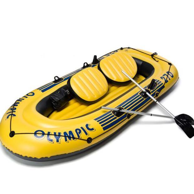 Thebest- Perahu Karet 4 Orang Portable Pompa Kayak Dayung Rafting Mancing Murah