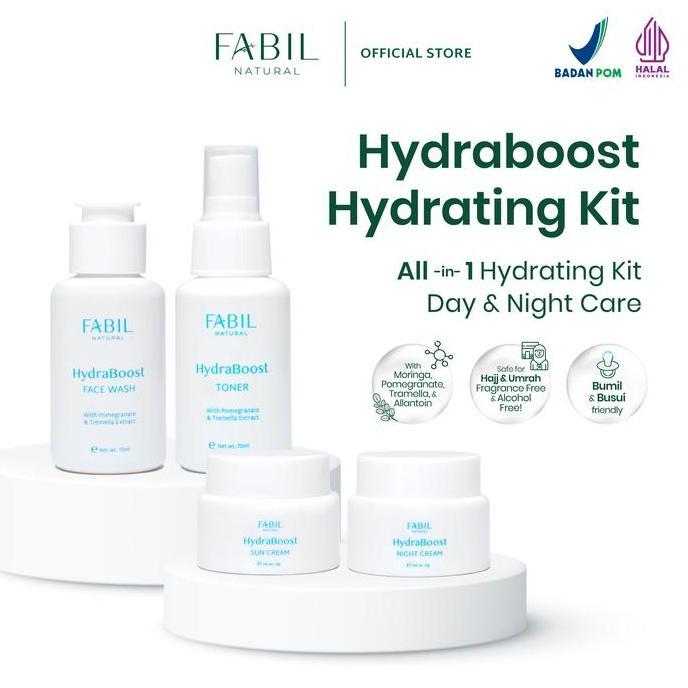 Paket Skincare Haji & Umroh Fabil Hydraboost Hydrating Kit - Paket Perawatan Kecantikan Yang Terdiri