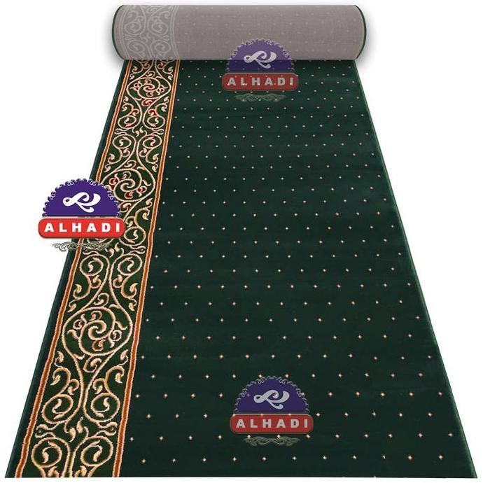 Alhadi Karpet Masjid PLAGRA METERAN Ukuran 100 x 120cm Ketebalan 14mm Sajadah Mushola Turki (TERBAIK
