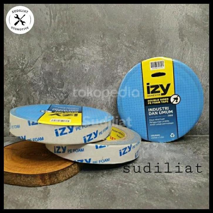 TERBARU DOUBLE TAPE / LEM PEREKAT / BOLAK BALIK - IZY PE FOAM 20MM 3,6M 