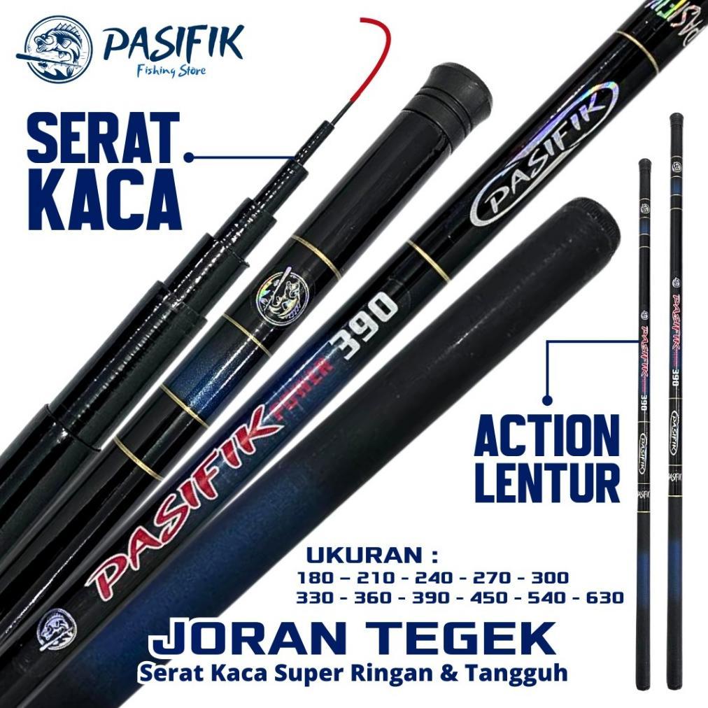 Xkxp- Pasifik Joran Tegek Serat Kaca Lentur Ultralight 180-630Cm Joran Pancing Tegek Ikan Nila Lele 