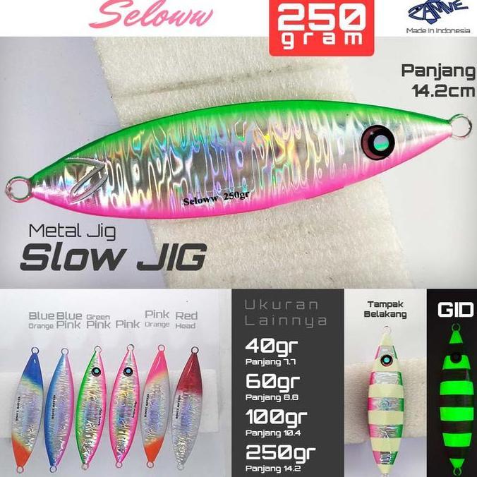 New- Metal Jig Zamve Seloww 250Gr Metal Jig 250Gr Metal Jig 250Gram