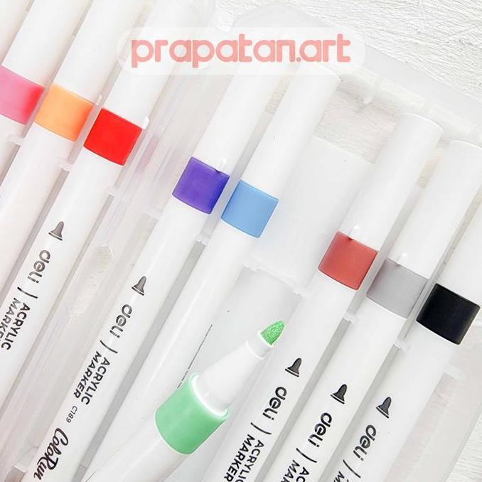 Deli Acrylic Marker Set 12-60 Warna C-189 | Spidol Akrilik