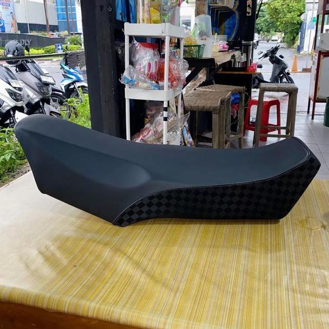 Jok RX King Perahu Bandung Style Coak Paha Amplas Mix Catur Kualitas Tinggi Busa Biru Non Gembos Fib