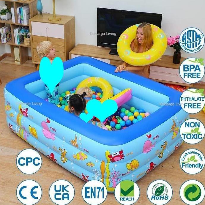 Kolam renang raksasa 3M meter / kolam renang tiup murah / kolam renang tiup rumah tangga / kolam ren