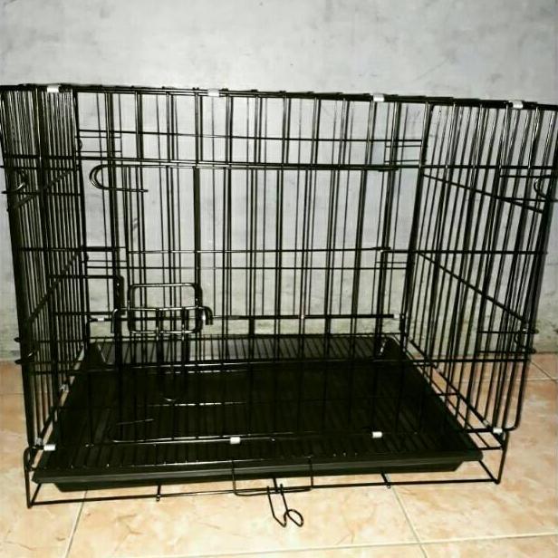 Kandang besi lipat besar hewan peliharaan / kandang kucing kandang anjing kandang kelinci
