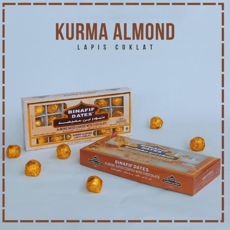 Coklat kurma isi kacang almond bin afif