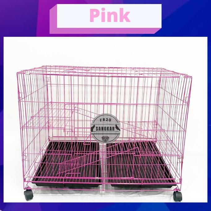 KANDANG KUCING JUMBO SIZE XXL 2 TINGKAT BESI LIPAT TEBAL