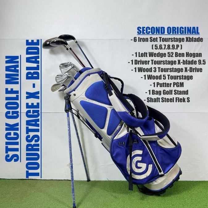 STICK GOLF MAN ORIGINAL LENGKAP BRIDGESTONE TOURSTAGE XBLADE 705 SHAFT STELL FULLSET BAG GOLF ORIGIN