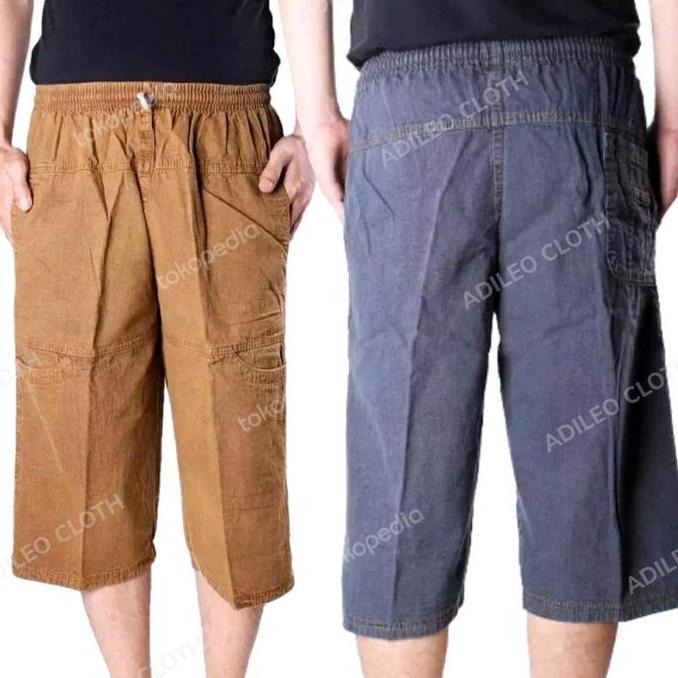 CELANA PENDEK 7/8 PRIA DEWASA JEANS murah