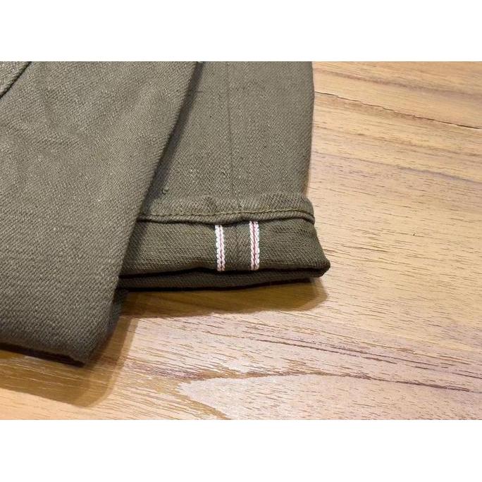 ONI Denim ONI 246-OLOL 12oz Olive x Olive Selvage Denim murah