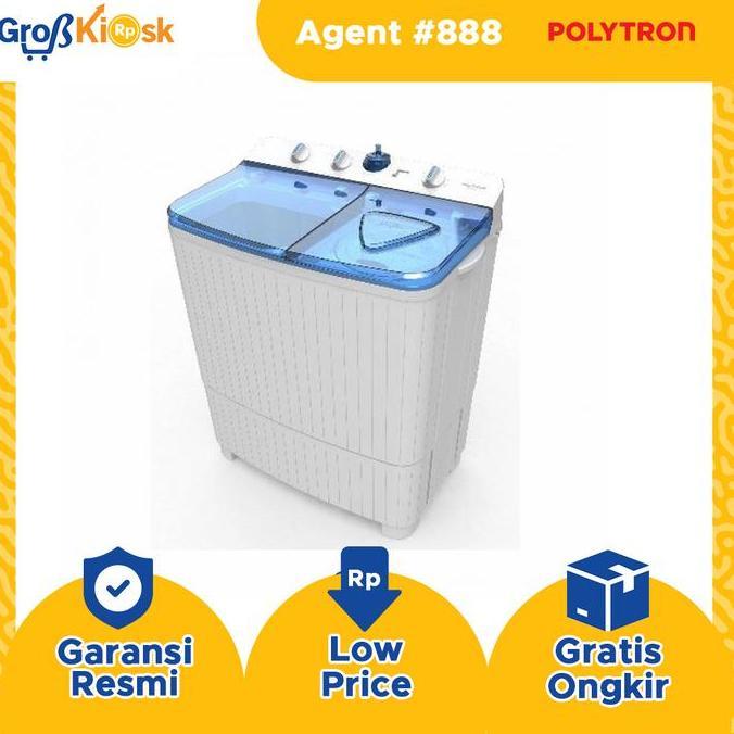 Terlaris Mesin Cuci 2 Tabung 7 Kg Polytron Twin Tub Pwm-751 / Pwm751/ Pwm 751