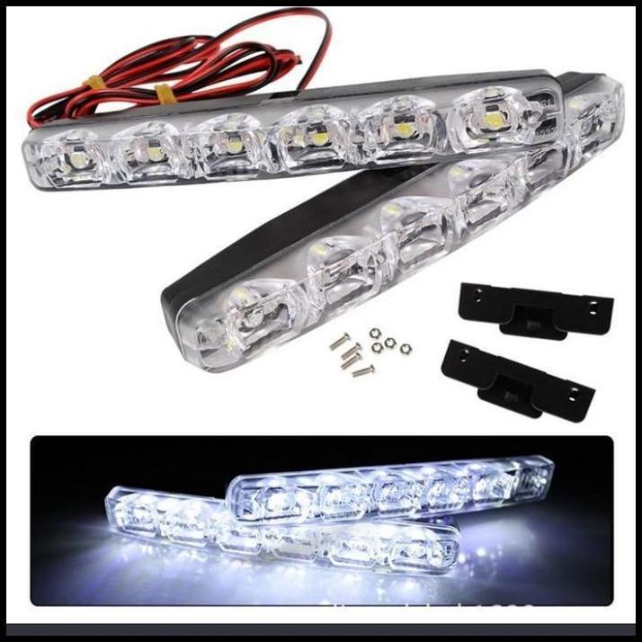 TERLARIS LAMPU MOBIL LAMPU DRL 6 LED MATA PUTIH MOBIL SIENTA