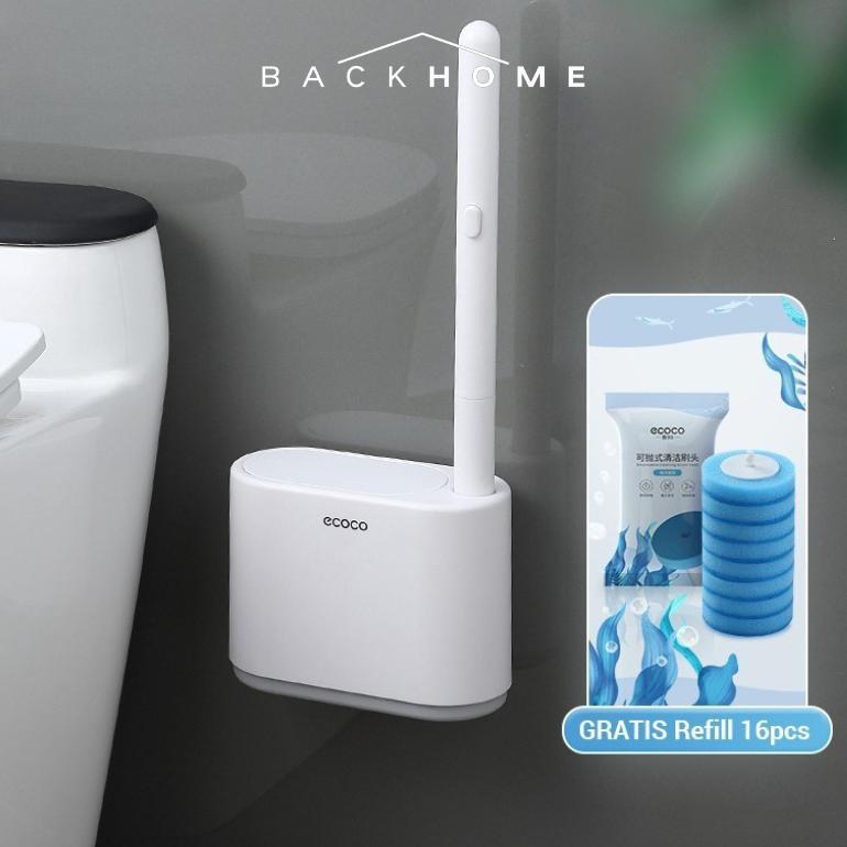 ECOCO Disposable Toilet Brush - Sikat toilet silicon flexible sikat WC Pembersih kamar mandi sudah t