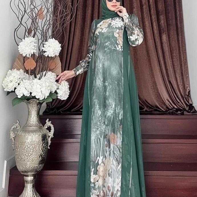 Sale Jemia Gamis Vienna Set Hijab Cerruti Silk Muslim Motif