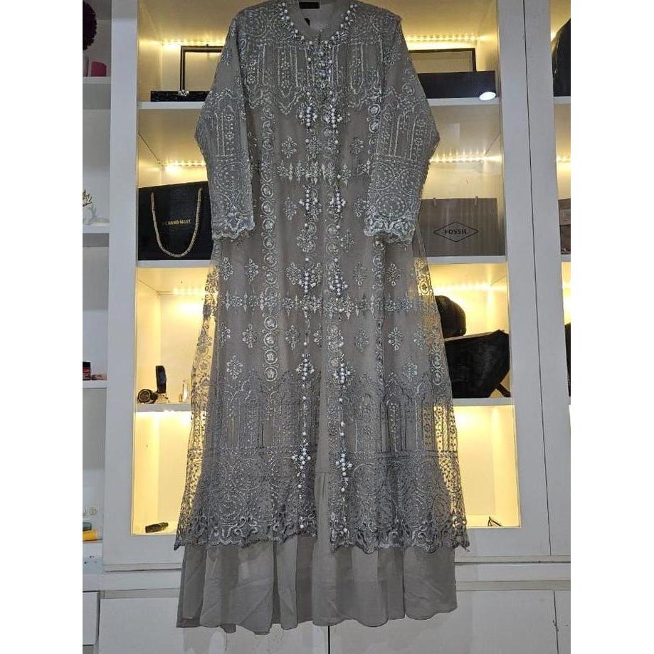 Promo Andari Twotone/Baju Muslim/ Baju Lebaran Gamis Alika Design 2025