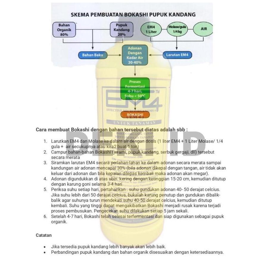 EM4 Pertanian 1 L Kuning Bio Aktivator Dekomposer Pupuk Kompos Organik (TERBAIK) (TERBARU) (TERMURAH