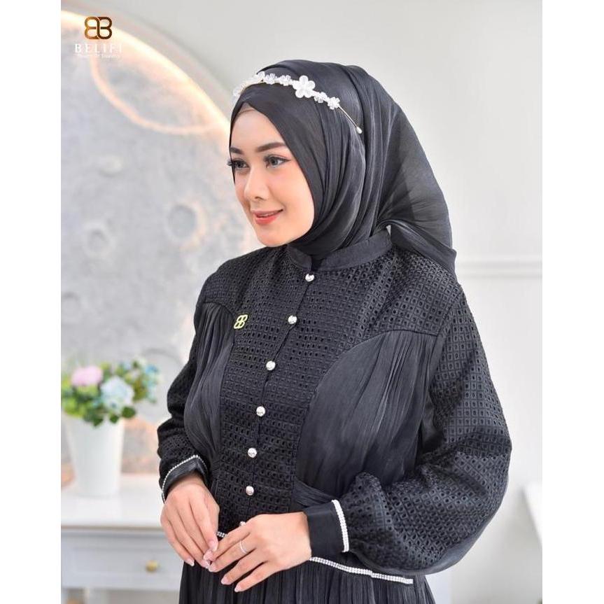 Sale Clearance Sale - Gamis Kondangan Mewah Miray Series Elegan Rose Organza Dan Brukat Mewah