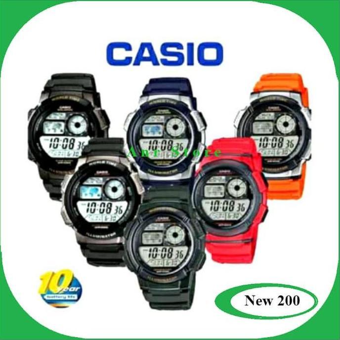 Tali Jam Tangan Casio W-S210 Hitam Strap Casio WS210 W S210 + Pen