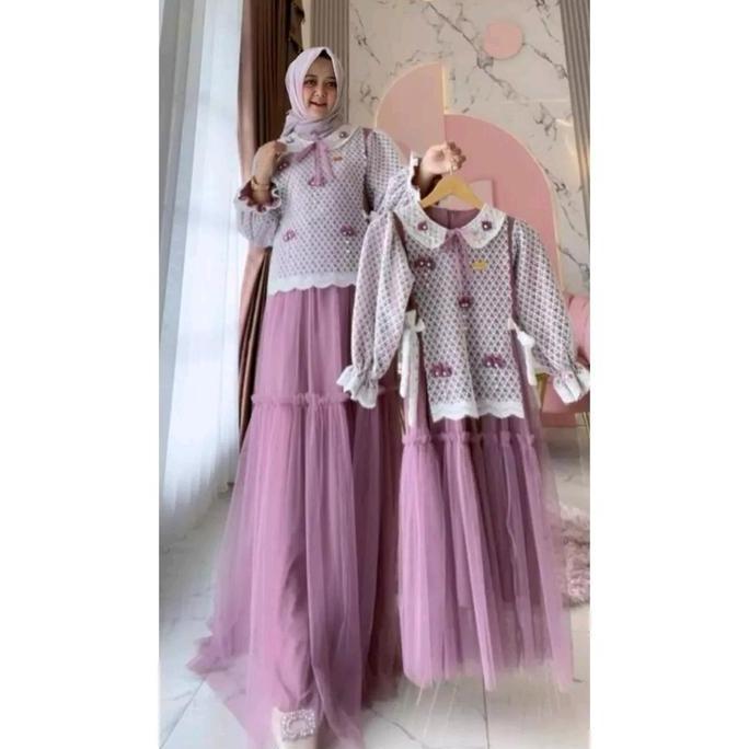 Murah Amanda (Ibu Saja ) Gamis Dress Brukat Premium Busui Pesta Premium