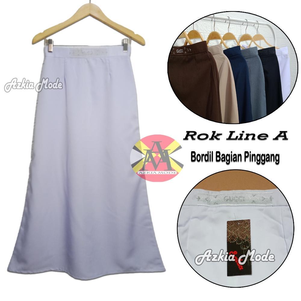 HOT SALE Rok Kerja Panjang Gucci - Rok Kantor Gucci - Rok Panjang Polos - Rok Santri - Rok Line A - 