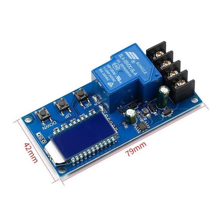 Modul Charger Aki Digital LCD Display Otomatis Cut Off 30A