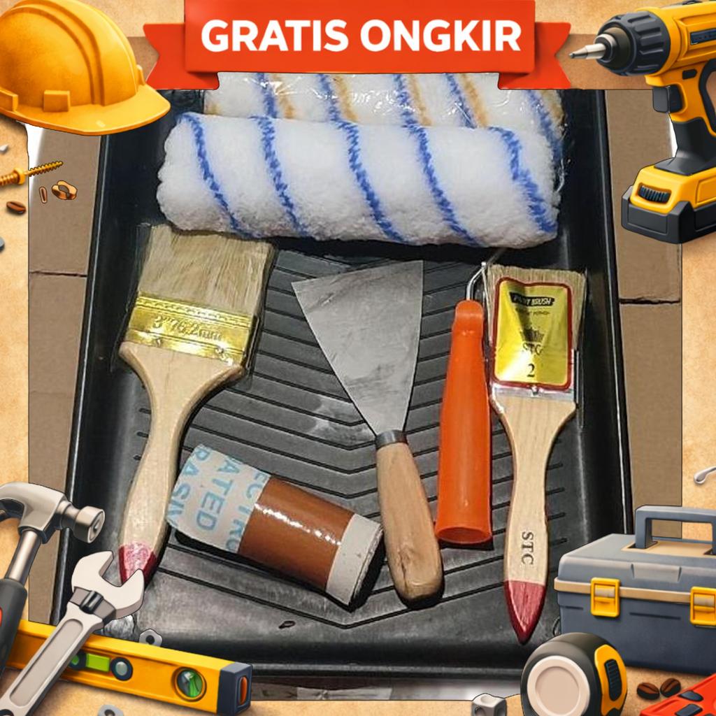 Promo Paket Alat Cat Tembok Murah | Paket Alat Pertukangan Cat Tembok Termurah